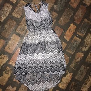 black and white dress, wispy material